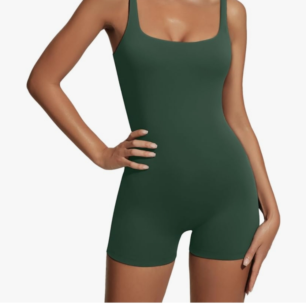 Amazon Jumpsuit Romper, Size Small, Dark green